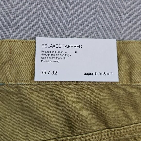 Paper Cloth & Denim Men’s Carpenter Jeans 36 x 32 Relaxed Tapered Beige Y2K - Picture 9 of 16